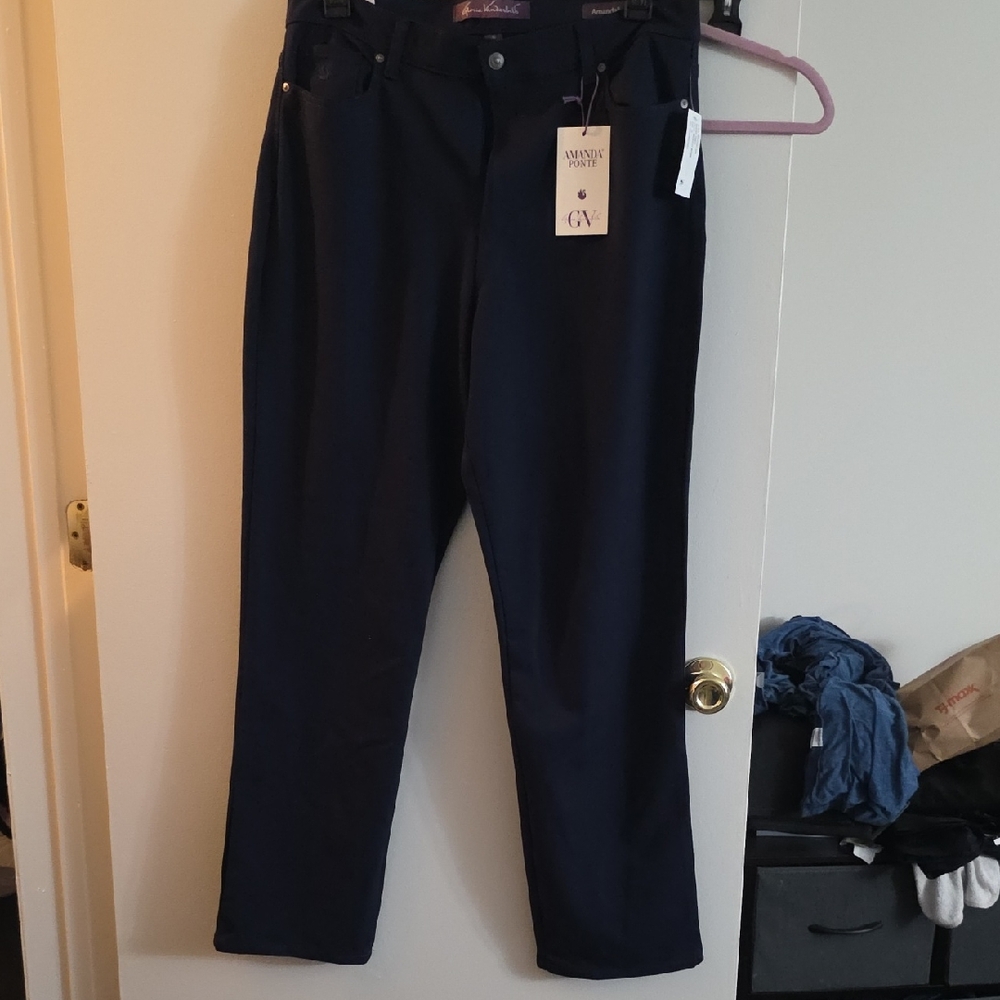 Gloria Vanderbilt Navy Straight Leg Jeans